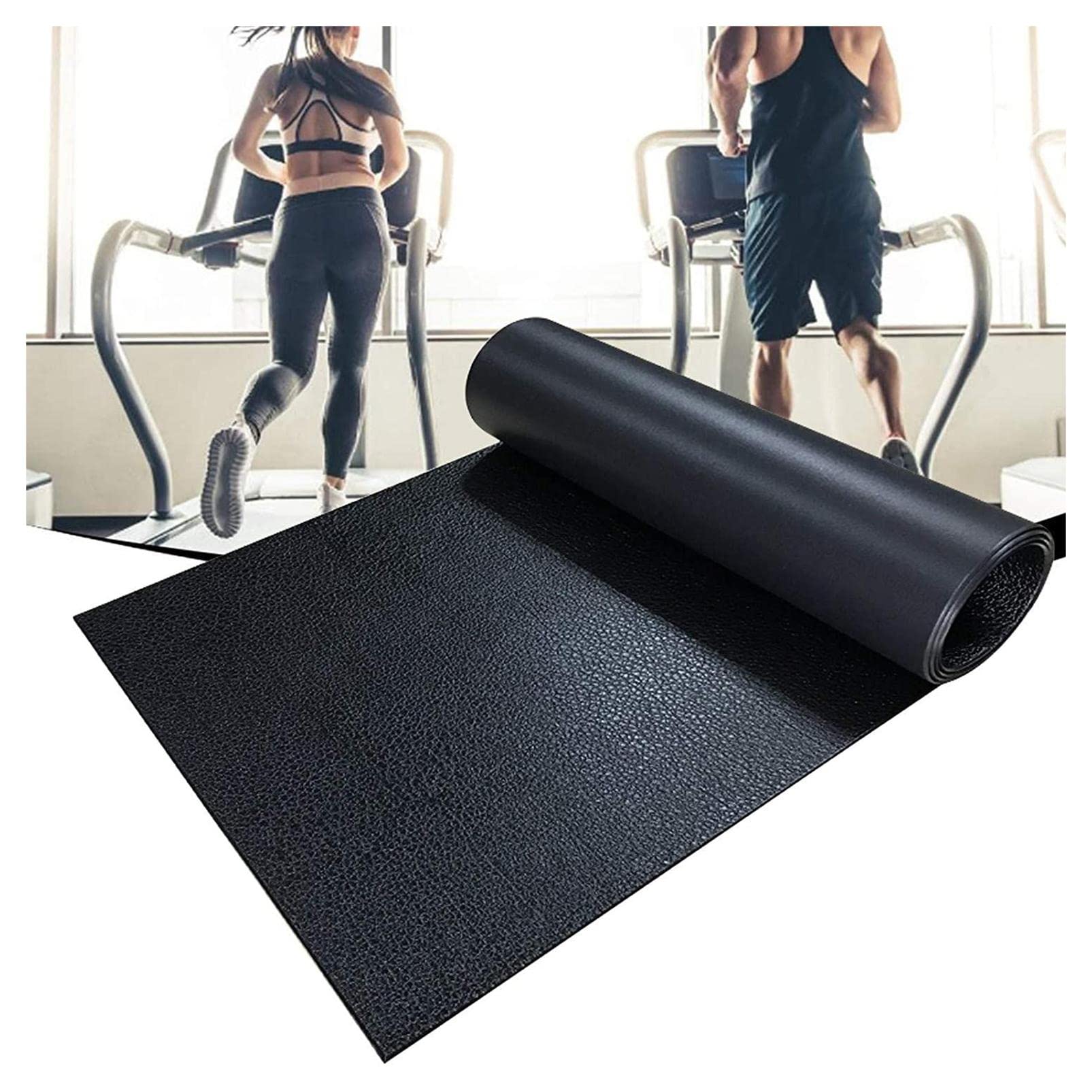Premium Treadmill Mat for Home Gym - Non-Slip, Waterproof Exercise Equipment Mat with Sound Insulation - Protects Floors Under Treadmills & Exercise Bikes - Ideal for Home Workouts & Fitness Spaces