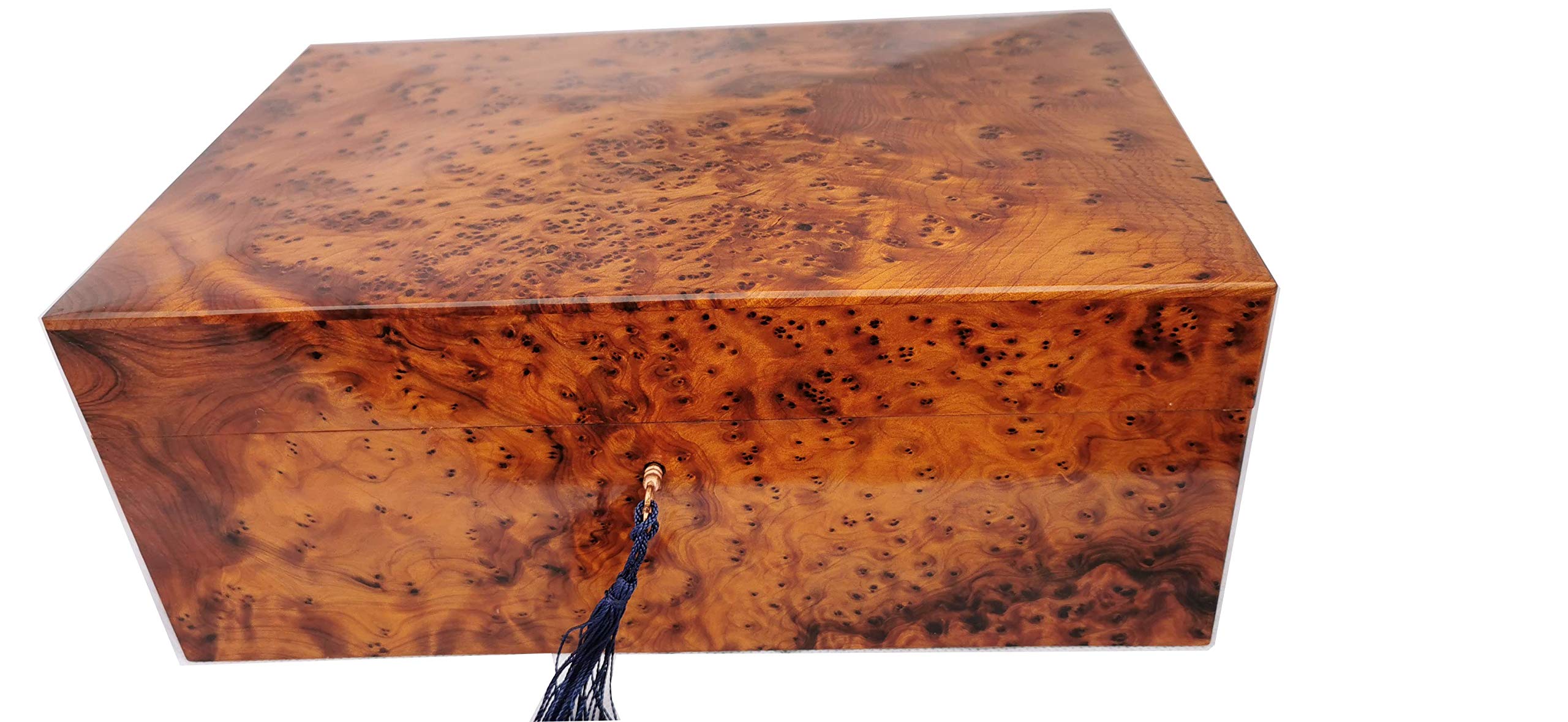 Handmade Thuya Burl Wood Jewelry Box 12x8x4.7 Inches - Luxury Cufflinks Storage & Gift Box for Women | Perfect for Jewelry Organization, Wedding Gifts & Home Decor