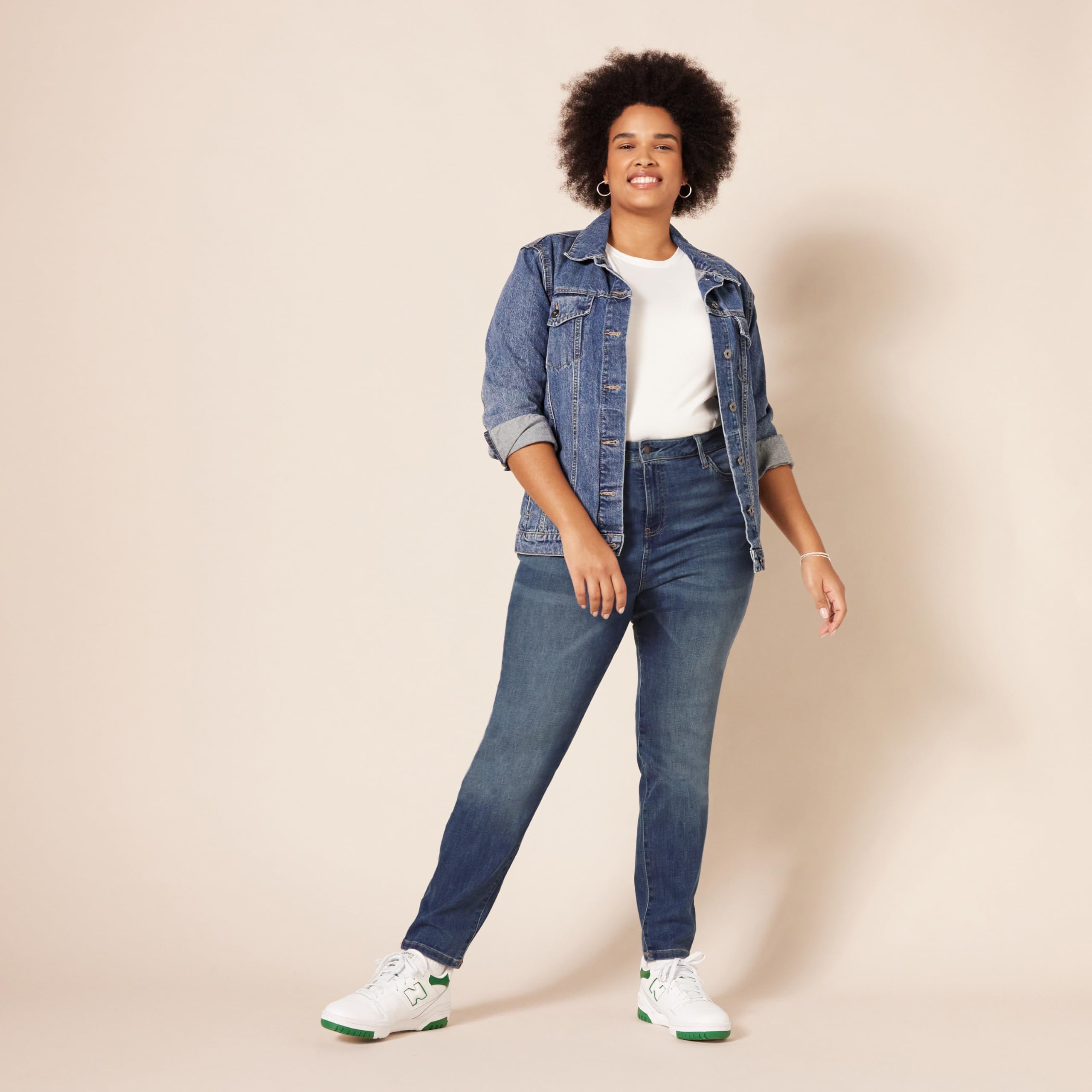 Amazon Essentials Women's High Waist Skinny Jeans - Stretchy Denim Pants for Everyday Comfort & Style | Perfect for Work, Casual Outings & Date Nights