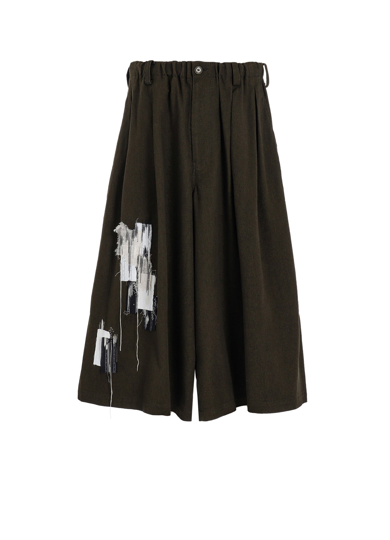 Stylish Cotton Drill Boro Applique Culotte Pants for Women - Comfortable & Trendy High-Waisted Wide Leg Trousers - Perfect for Casual Outings, Office Wear & Boho Fashion