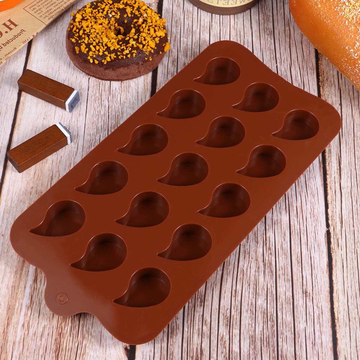 Cabilock 2-Piece Silicone Clay & Candy Mold Set - Chocolate, Gummy, Soap, Crayon Molds - Reusable Baking Ice Cube Tray for DIY Candies, Jelly, Polymer Clay - Perfect for Festivals, Home Baking & Kids Crafts