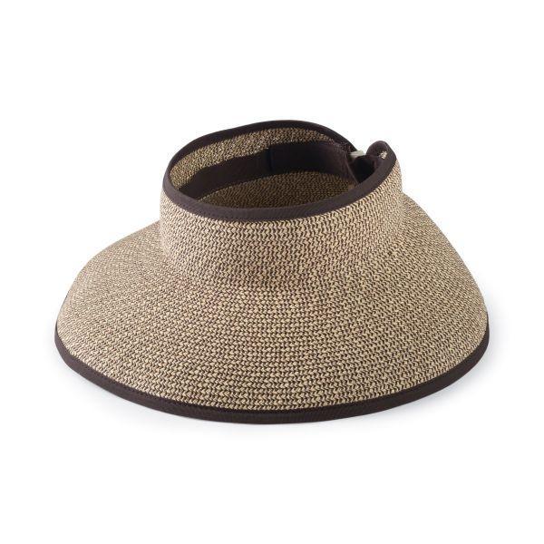 San Diego Hat Company Women's Ultrabraid Large Brim Visor - UV Protection Sun Hat for Beach, Golf, and Outdoor Activities