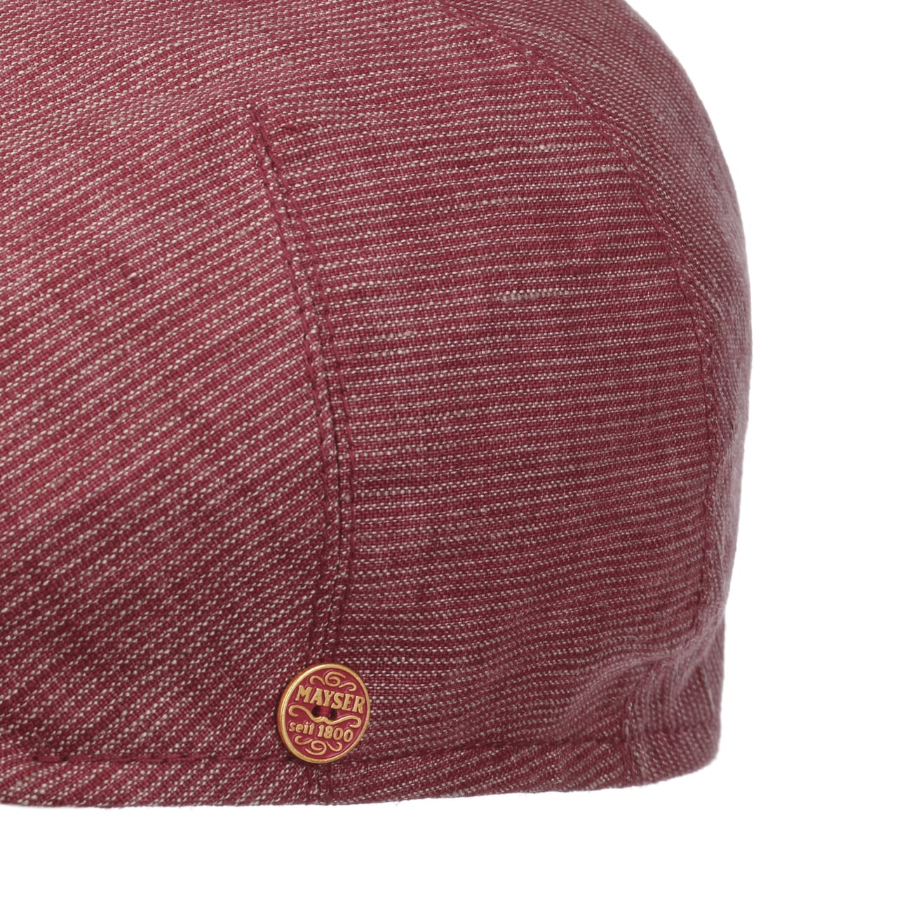 Mayser Sidney Linen Stripes Flat Cap - Classic Men's Summer Hat for Outdoor Activities, Travel & Casual Wear