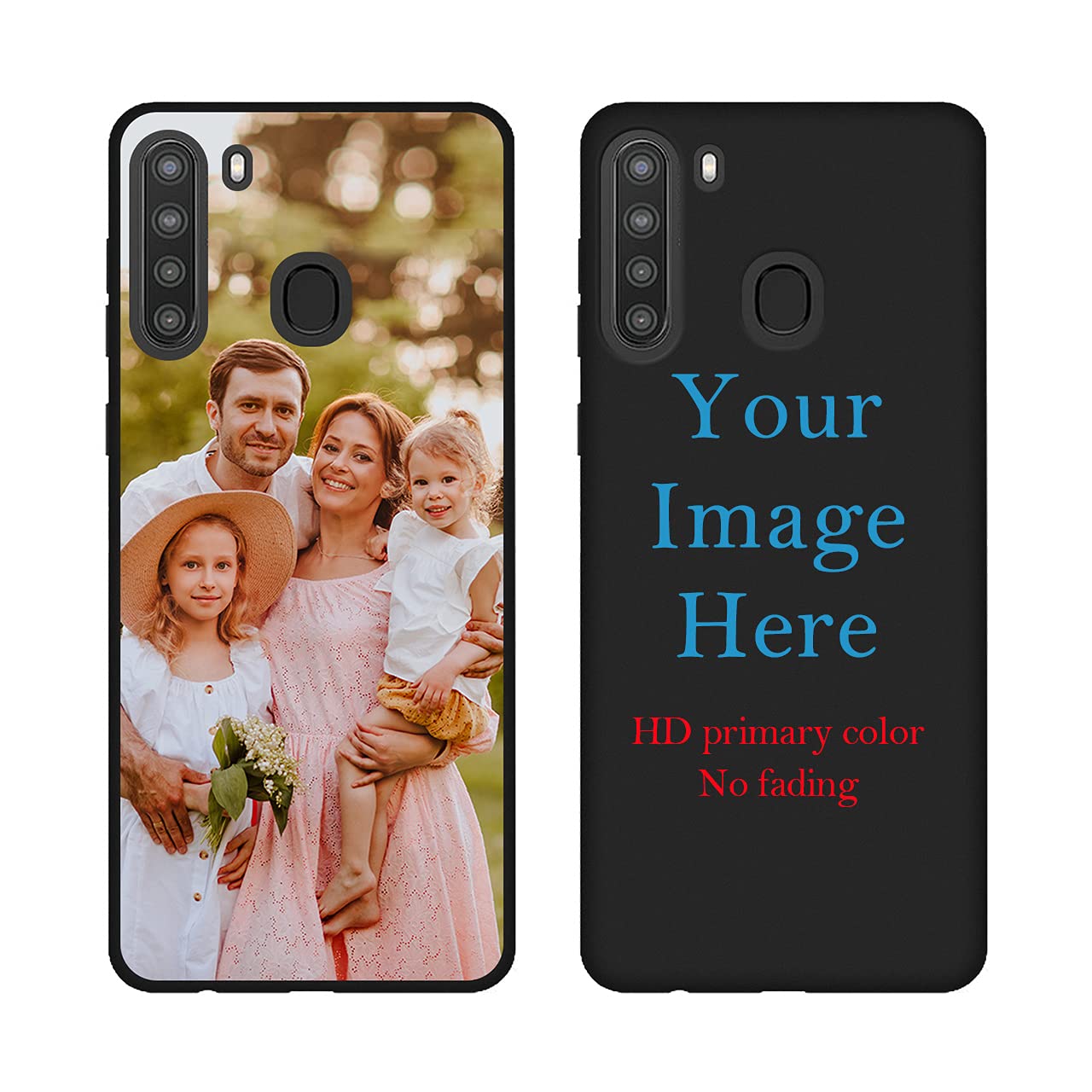 Custom Personalized Photo & Text Name Shock-Resistant Soft TPU Phone Case for Samsung Galaxy A21 USA - Perfect for Daily Protection, Gifts & Special Occasions