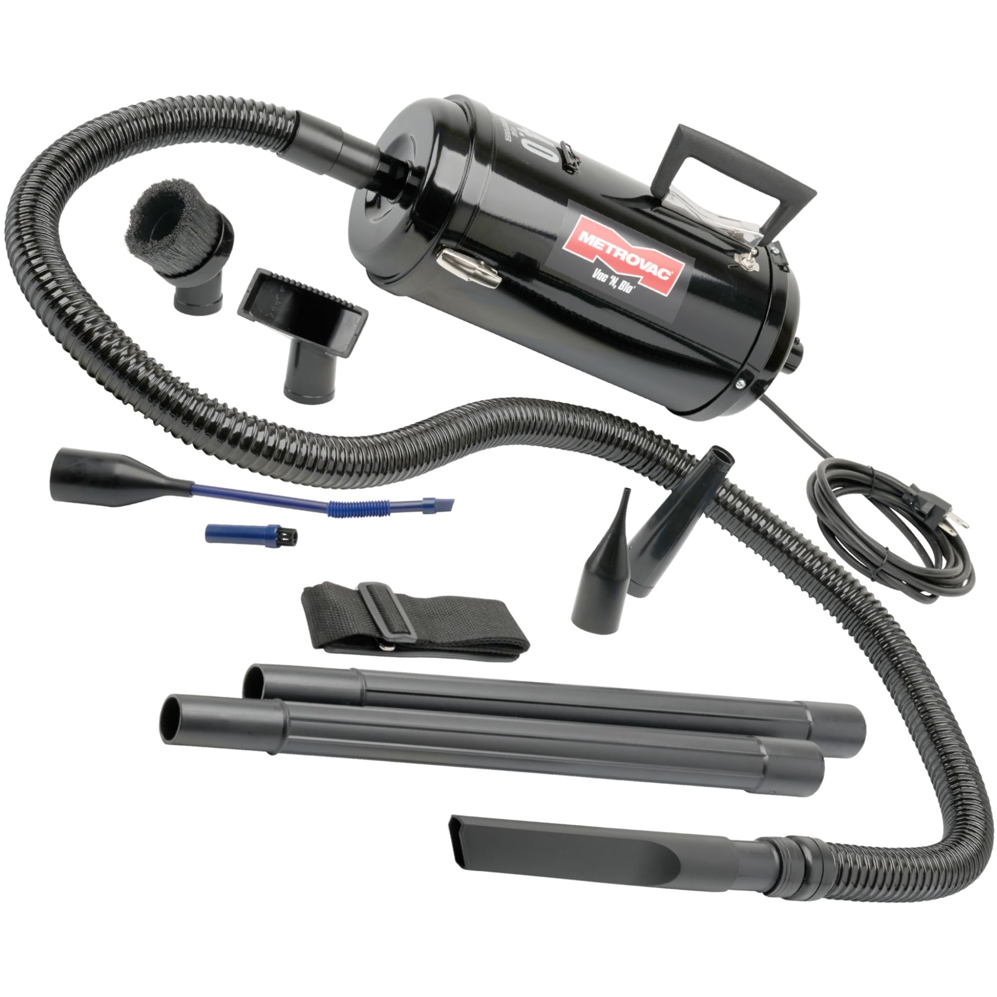 METROVAC VNB-83BA 4.0 HP Compact Vacuum Cleaner - All-Steel Construction, 6ft Hose, Portable Handheld Design with Blower Function - Perfect for Home, Car, Workshop & RV Cleaning