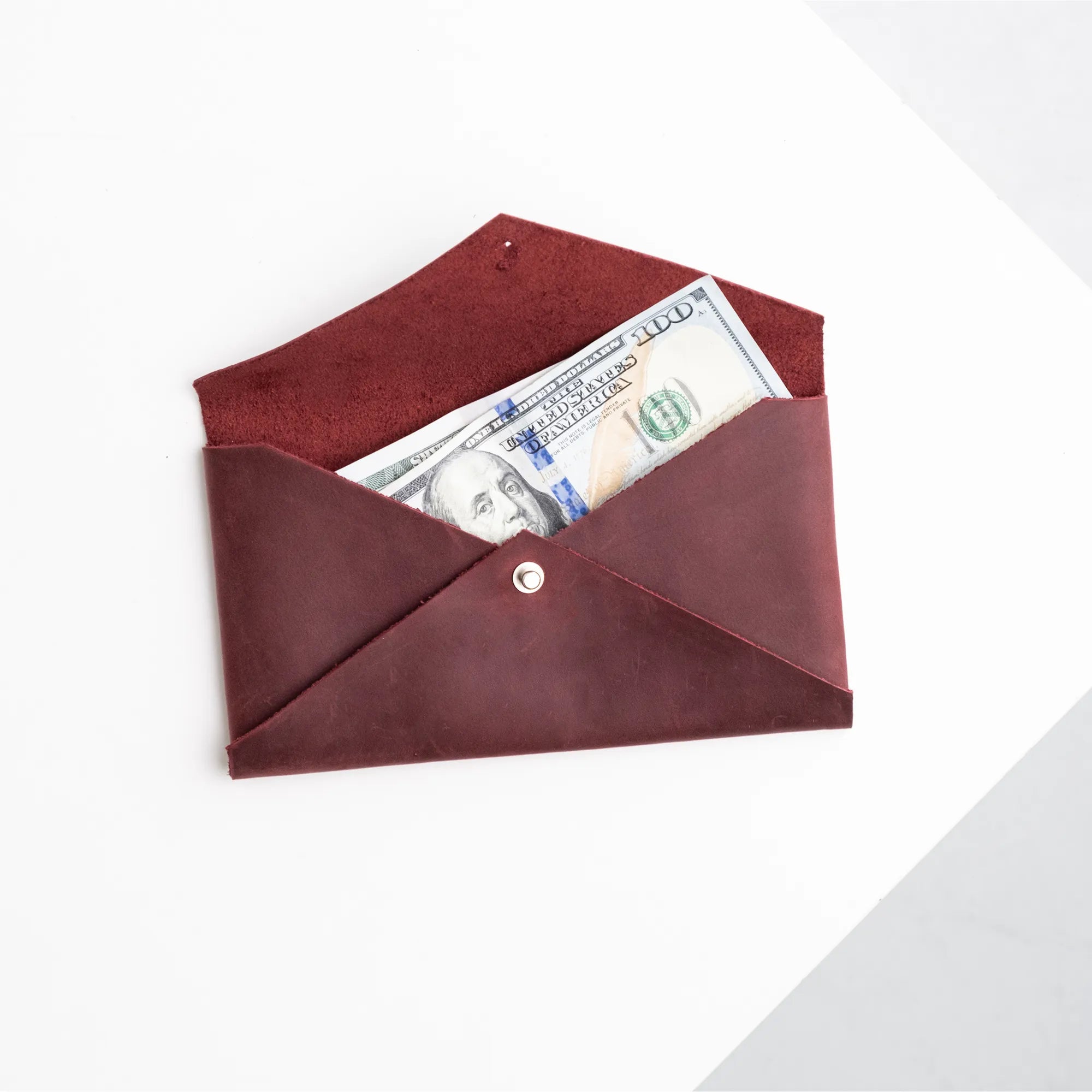 Genuine Leather Money Envelope - Premium RFID Blocking Wallet for Cash, Checks & Gift Cards - Perfect for Travel, Gifts & Secure Storage