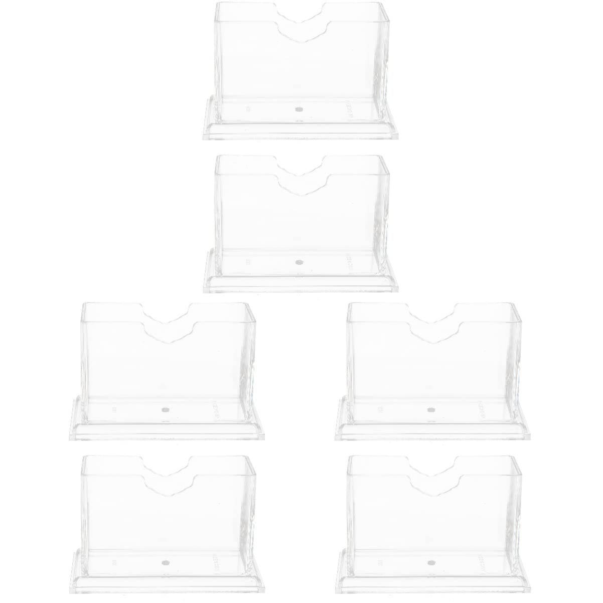 6-Piece Clear Acrylic Napkin Holder Set - Modern Tabletop Napkin Stand for Paper Napkins & Tissues - Elegant Dining Table Decor for Restaurants, Weddings & Home Kitchen Organization