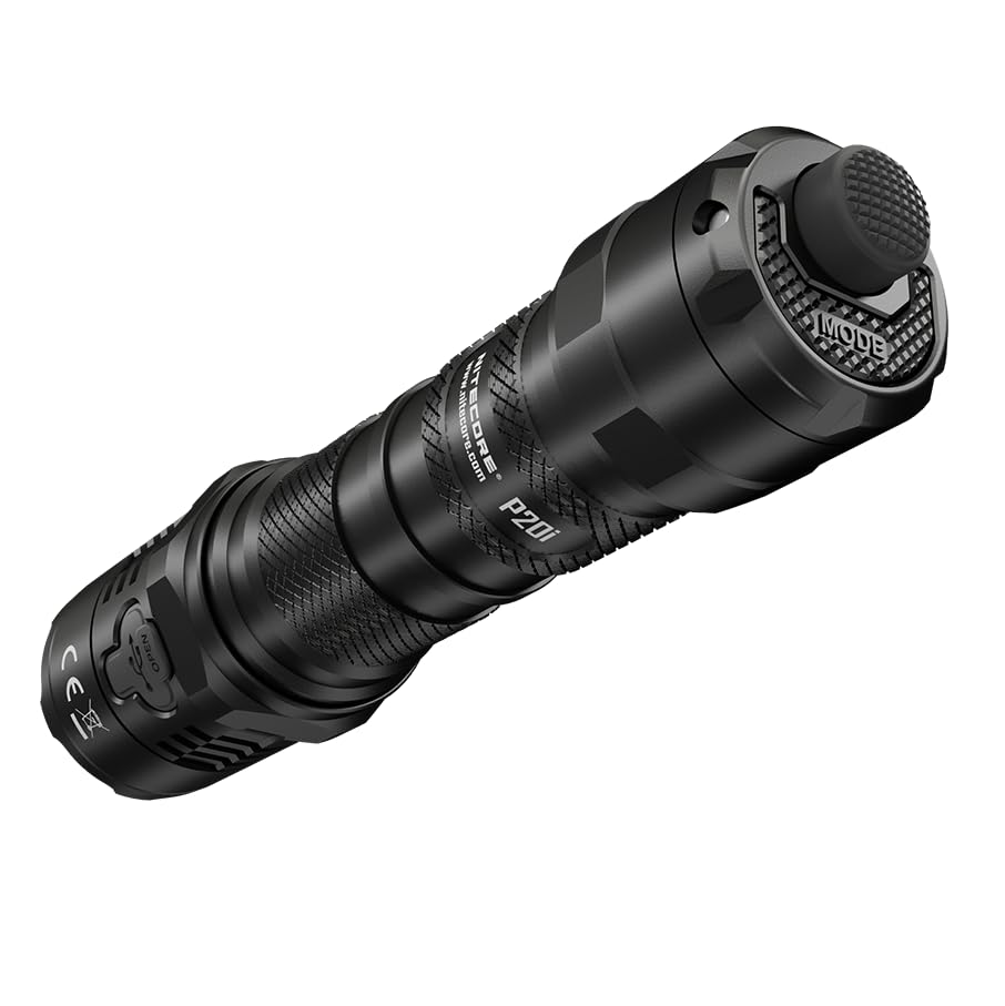 Nitecore P20i UV Tactical Flashlight - 1800 Lumens, USB-C Rechargeable with 2 Batteries & Organizer | UV Light for Security, Camping, Emergency & Outdoor Adventures