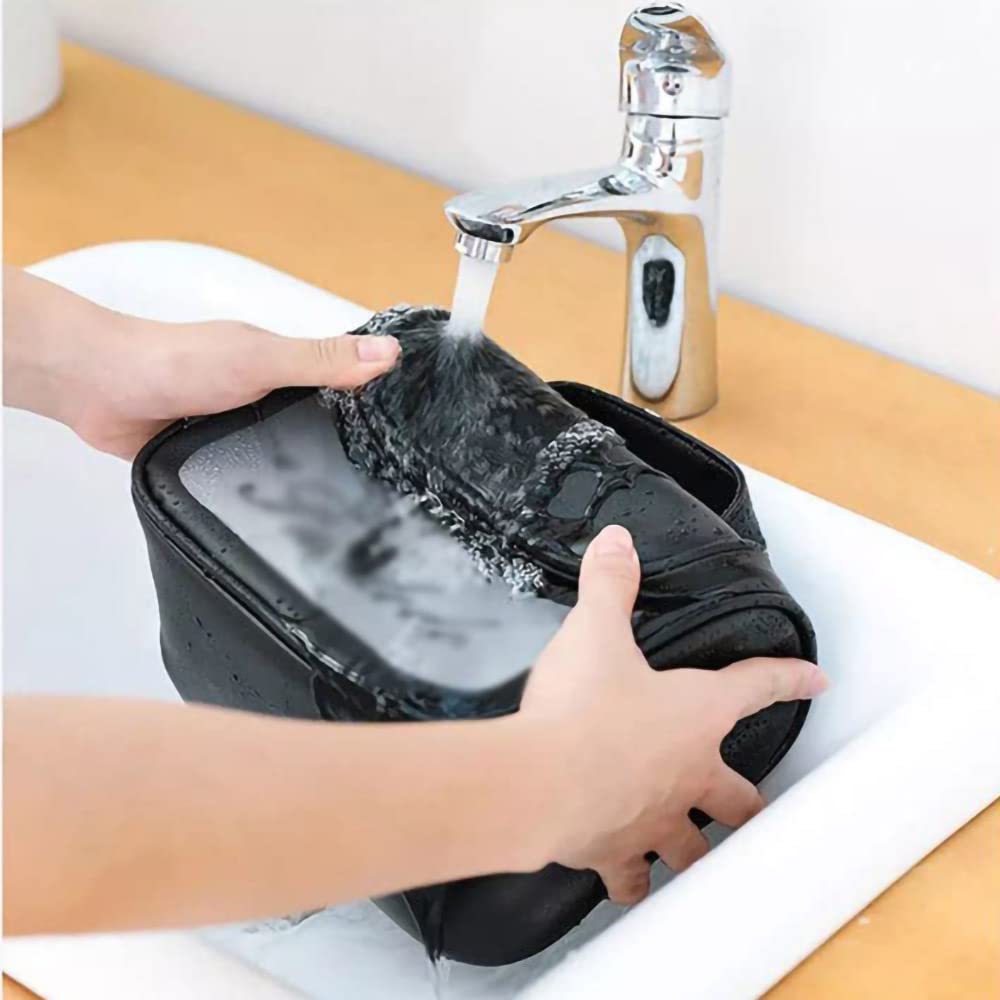 Anayo Large Cosmetic Organizer Bag for Women - Waterproof Makeup Pouch with Zipper, Travel Toiletry Storage Wash Bag - Perfect Gift for Girls & Women (Black) - Ideal for Travel, Gym & Daily Use