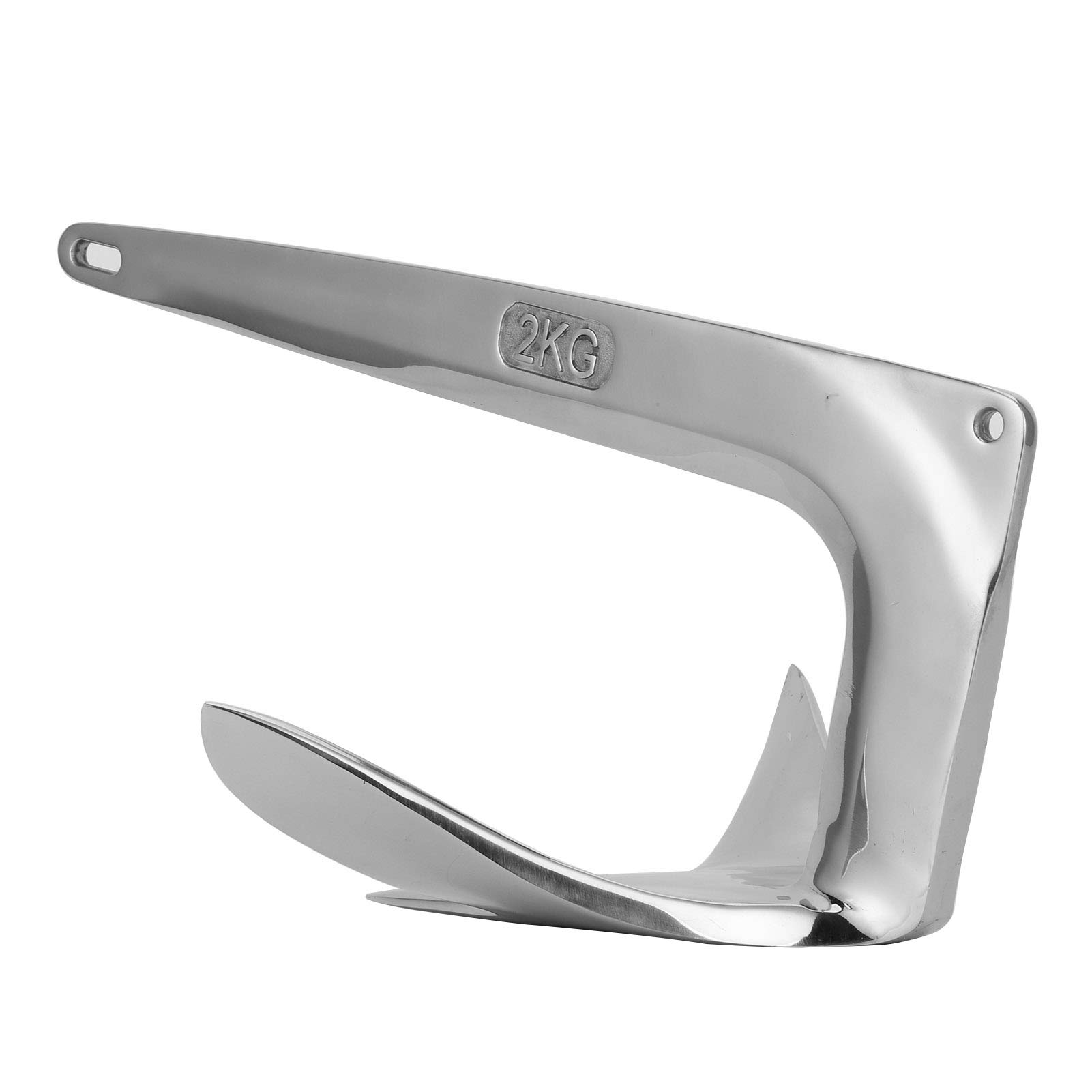 Keenso 4.4 lbs (2 kg) 316 Stainless Steel Claw Boat Anchor for 15-22 ft Boats - Marine & Yacht Accessories - Perfect for Fishing, Sailing, and Water Sports