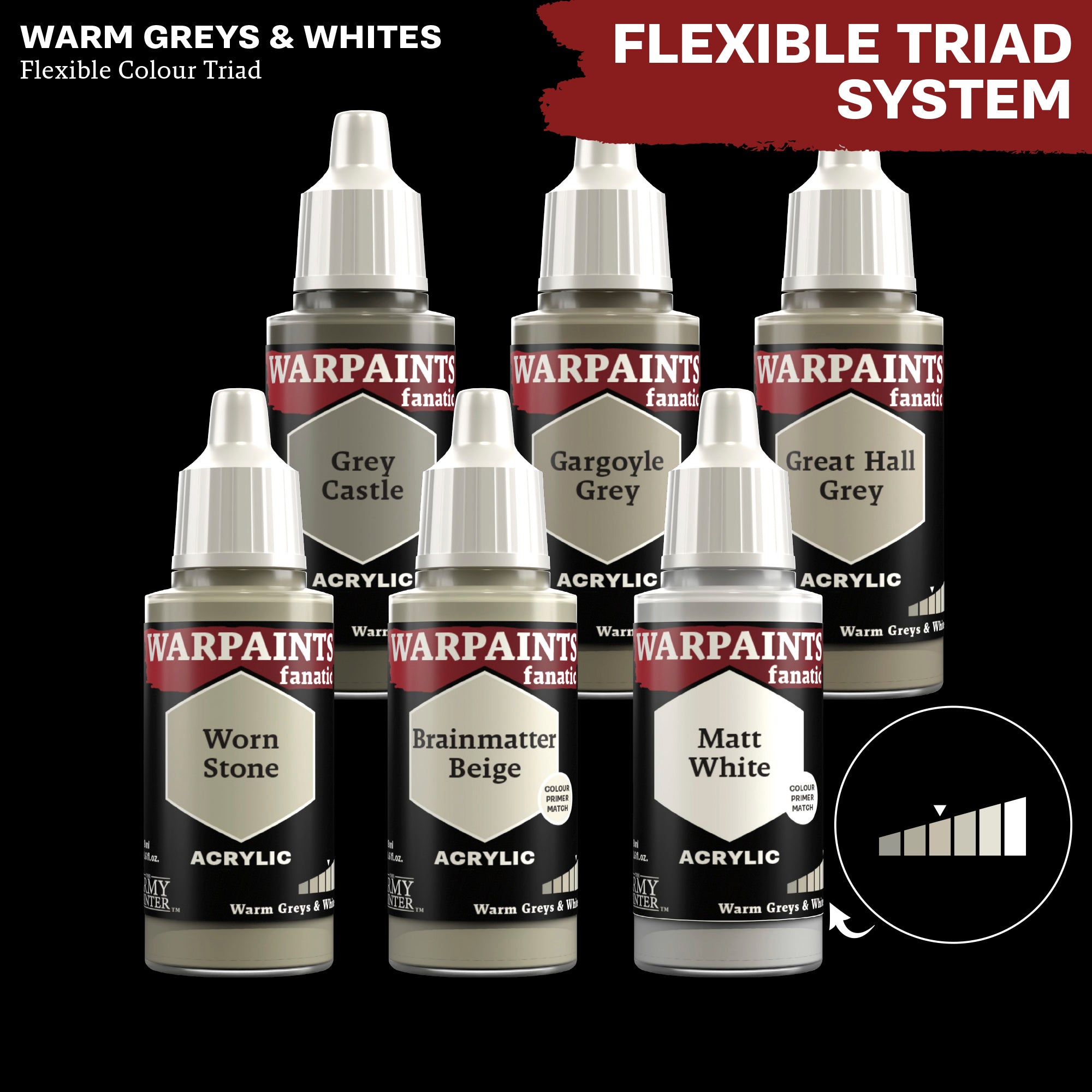 Warpaints Fanatic: Great Hall Grey - Premium Miniature Paint for Warhammer & Tabletop Gaming - Perfect for Fantasy & Sci-Fi Models