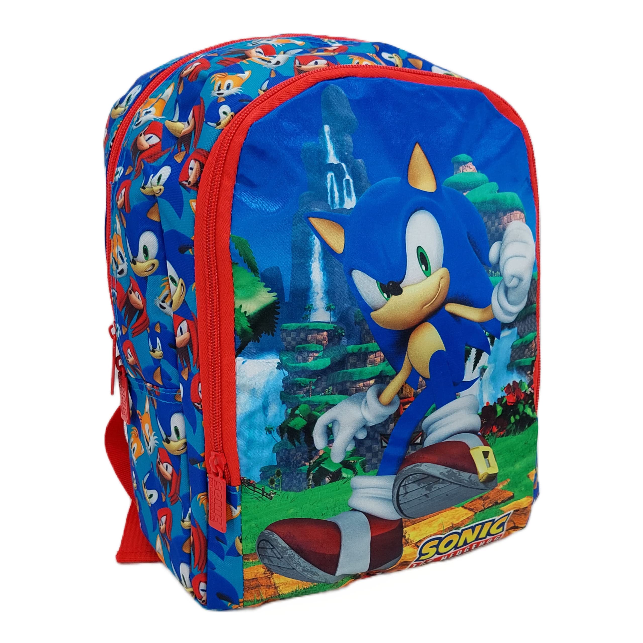 Sonic The Hedgehog Backpack for Kids & Teens, School Backpack, Travel Backpack with Wheels, Adjustable Design, Perfect Gift for Boys & Girls | 31 x 24 x 9 CM | Ideal for School, Travel & Everyday Use