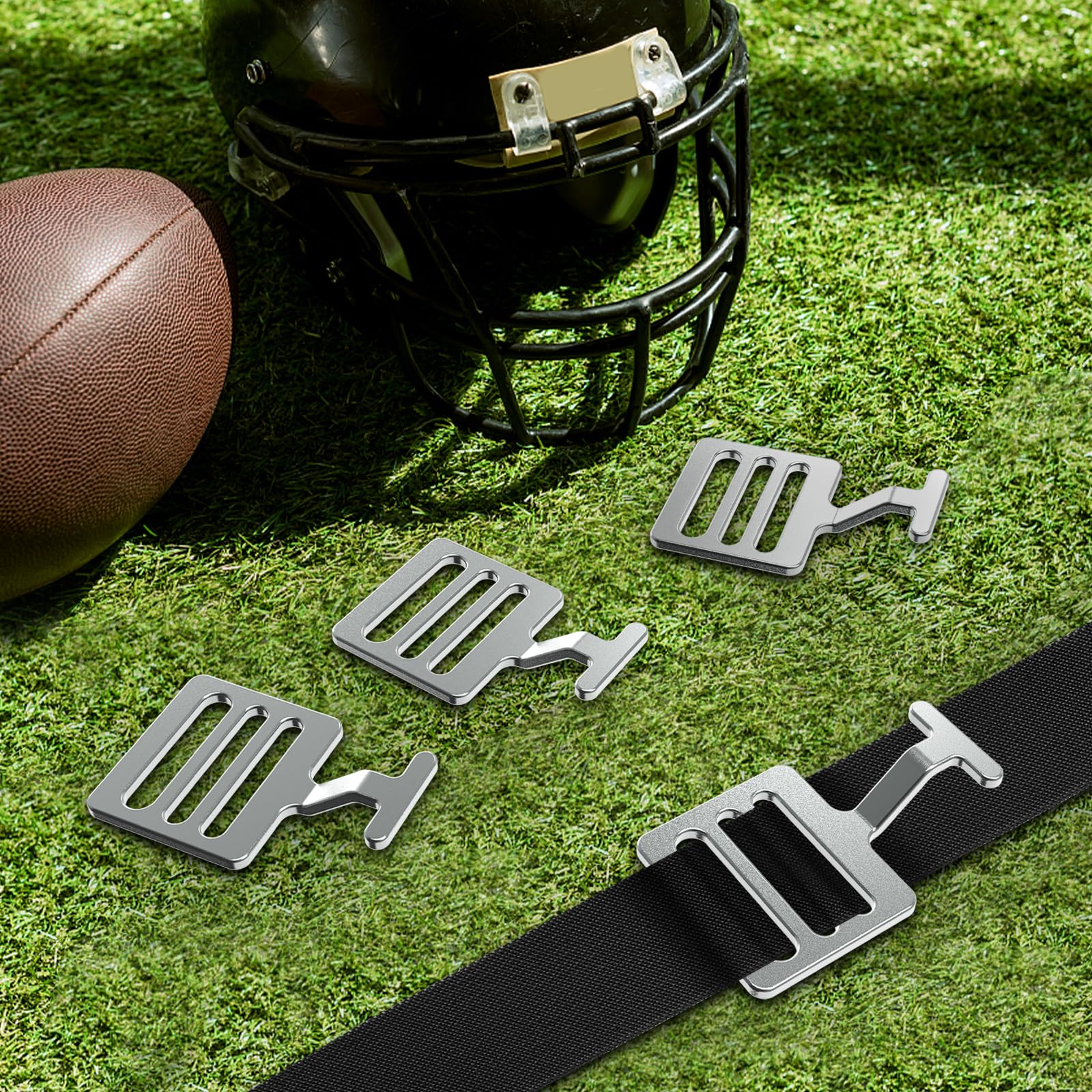 Silver T Hook Shoulder Pads for Football - Durable Protective Gear for Quarterbacks, Linebackers & Contact Sports Players - Perfect for Training, Games & Tackling Drills