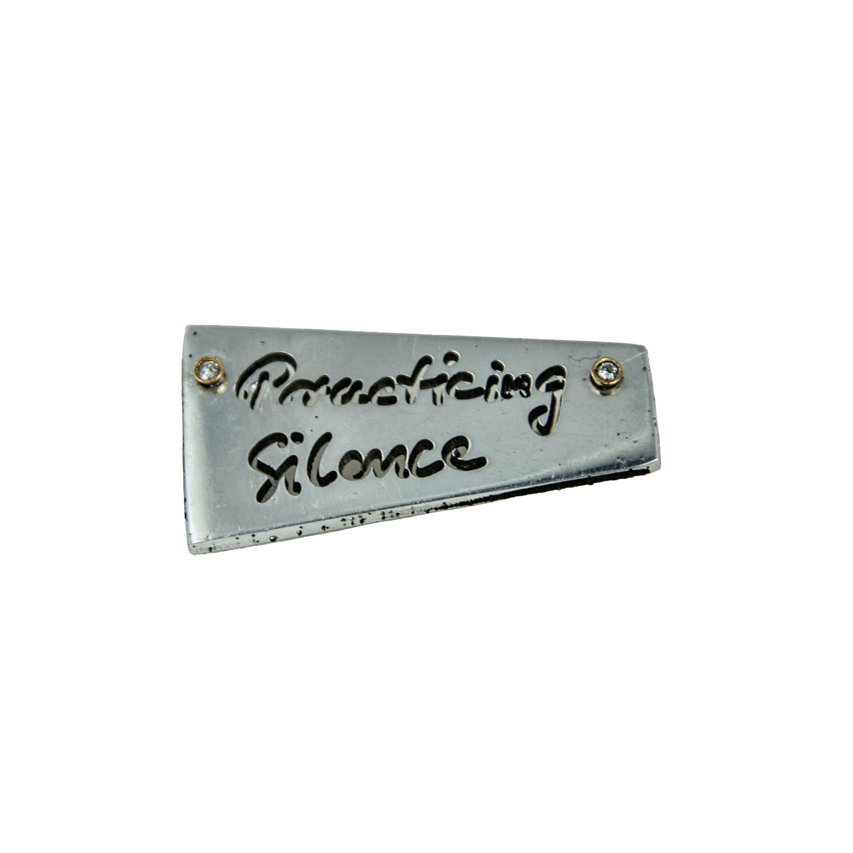 PRACTICING SILENCE Diamond Pin - Beatrix OST Collaboration Jewelry for Women | Elegant Accessory for Weddings, Parties & Special Occasions