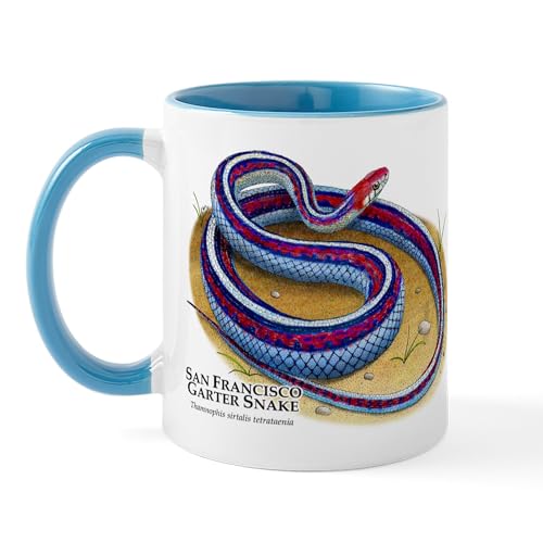 White/Blue Inside - San Francisco Garter Snake Mug