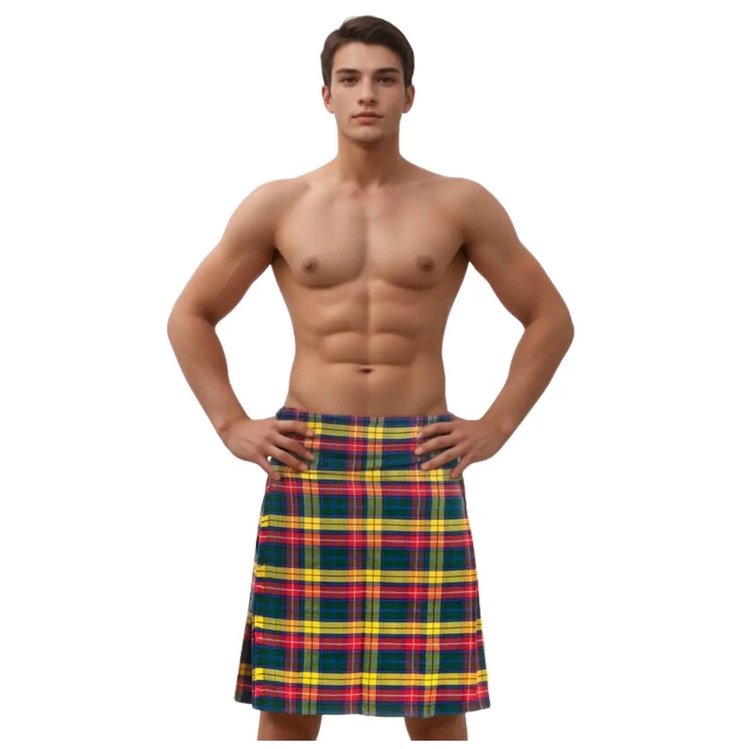 Buchanan Bespoke Tartan Kilt for Men - Premium Scottish Wool Kilt Skirt for Highland Dress, Weddings & Celtic Events