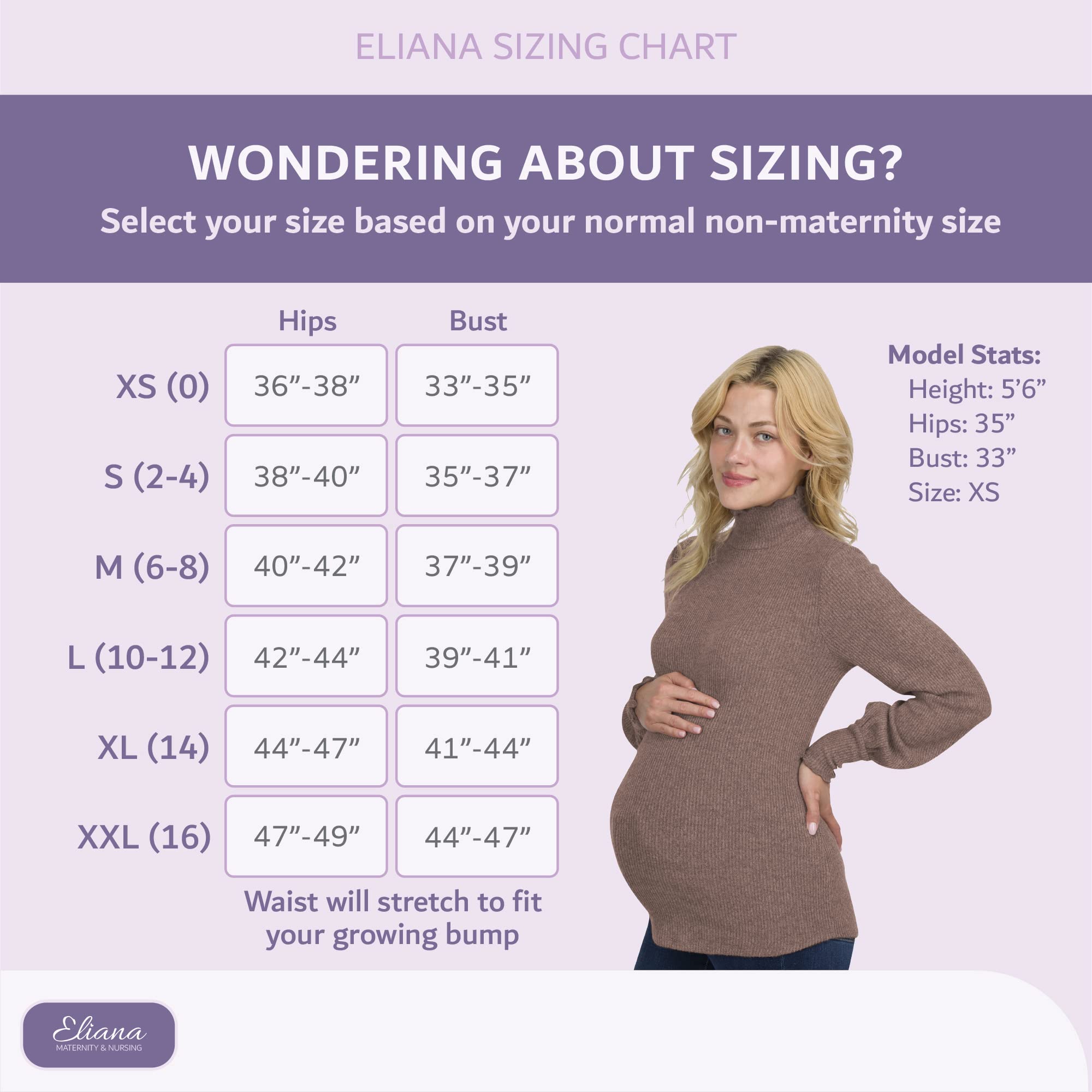 Ultra-Soft Lettuce Mock-Neck Maternity Top with Bell Long Sleeves - Comfortable Maternity Turtleneck Sweater for Pregnancy - Perfect for Work, Casual Outfits and Nursing