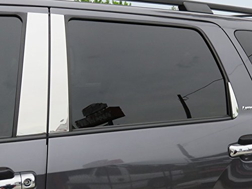 2008-2020 Toyota Sequoia 6-Piece Stainless Steel Pillar Post Trim Kit with Triangle Piece PP27146 - Durable Exterior Car Accessories for Enhanced Vehicle Appearance & Protection