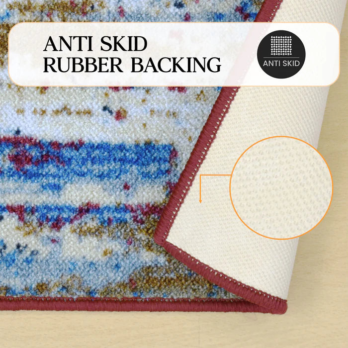 Arona Abstract Non-Slip Indoor Area Rug - Soft Modern Boho Carpet for Living Room, Bedroom, Dining Area - Perfect for Home Decor & High Traffic Areas
