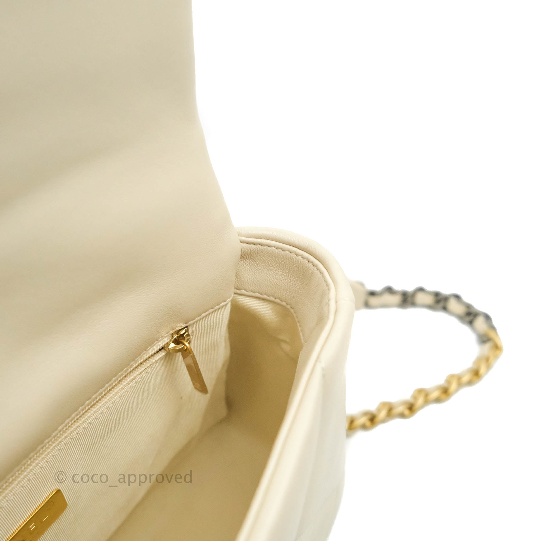 Chanel 19 Small Light Beige Lambskin Mixed Hardware 21C Bag - Luxury Designer Handbag for Women - Perfect for Date Night, Office & Special Occasions