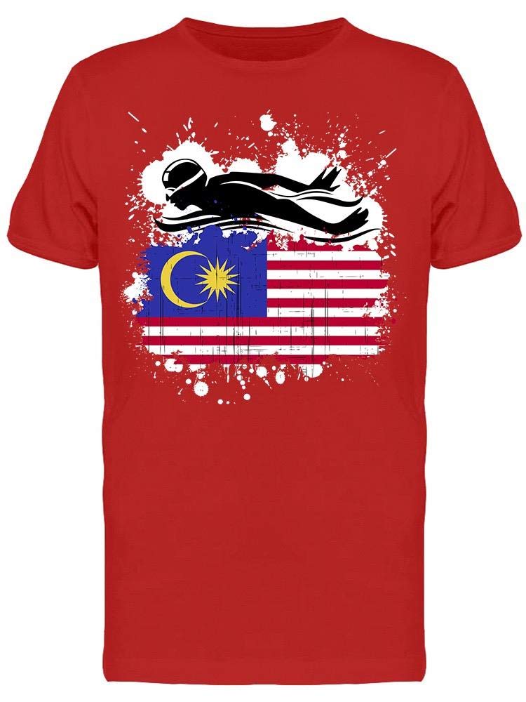 Smartprints Malaysia Swimming Team T-Shirt for Men - Comfortable & Stylish Activewear for Swimming, Sports & Casual Wear