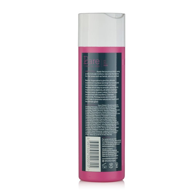 Bare by Vogue Self Tanning Lotion - Natural Sunless Tan for Face & Body - Perfect for Summer Glow, Vacations & Special Occasions