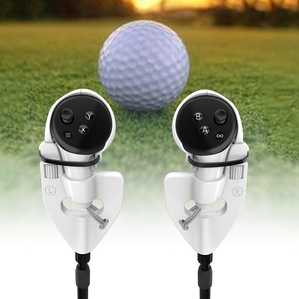 VR Golf Club Handle Compatible with Meta Quest 3 & Oculus Quest Pro - Enhance Your VR Golf Experience - Premium Virtual Reality Controller Grip Accessories - Perfect for Golf Simulators & VR Sports Gaming