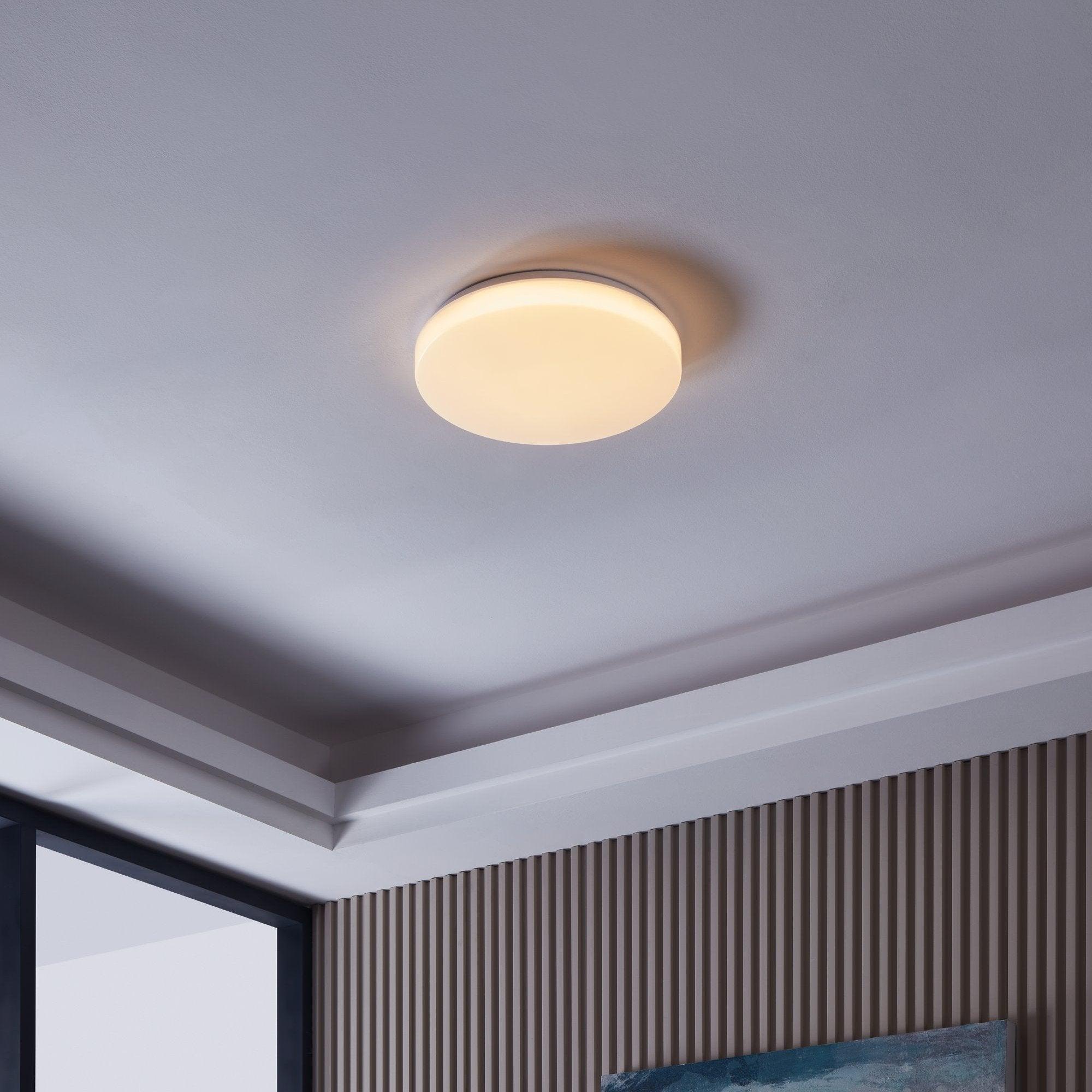 Eglo Connect Totari Z Smart Round LED Flush Ceiling Light 38cm - Dimmable Modern Lighting for Bedroom, Living Room & Kitchen | WiFi & App Control