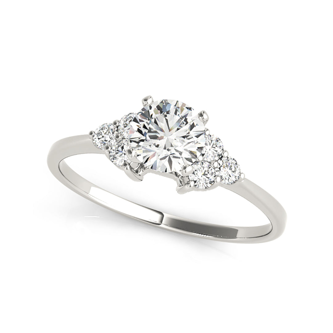0.68 CTW Solitaire Round Brilliant Cut Diamond Engagement Ring with Trinity Shank - Perfect for Proposals, Anniversaries & Romantic Occasions