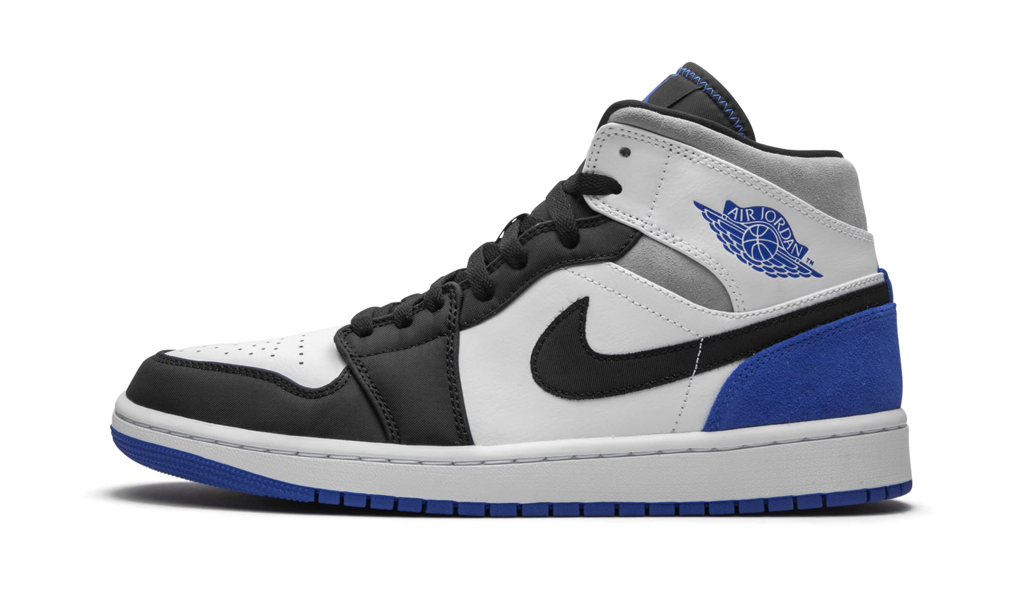 Jordan Men's Air 1 Mid SE Sneakers 852542-102 - Game Royal/Black Toe - Size 10 - Basketball Shoes for Men, Casual Streetwear & Gym Training