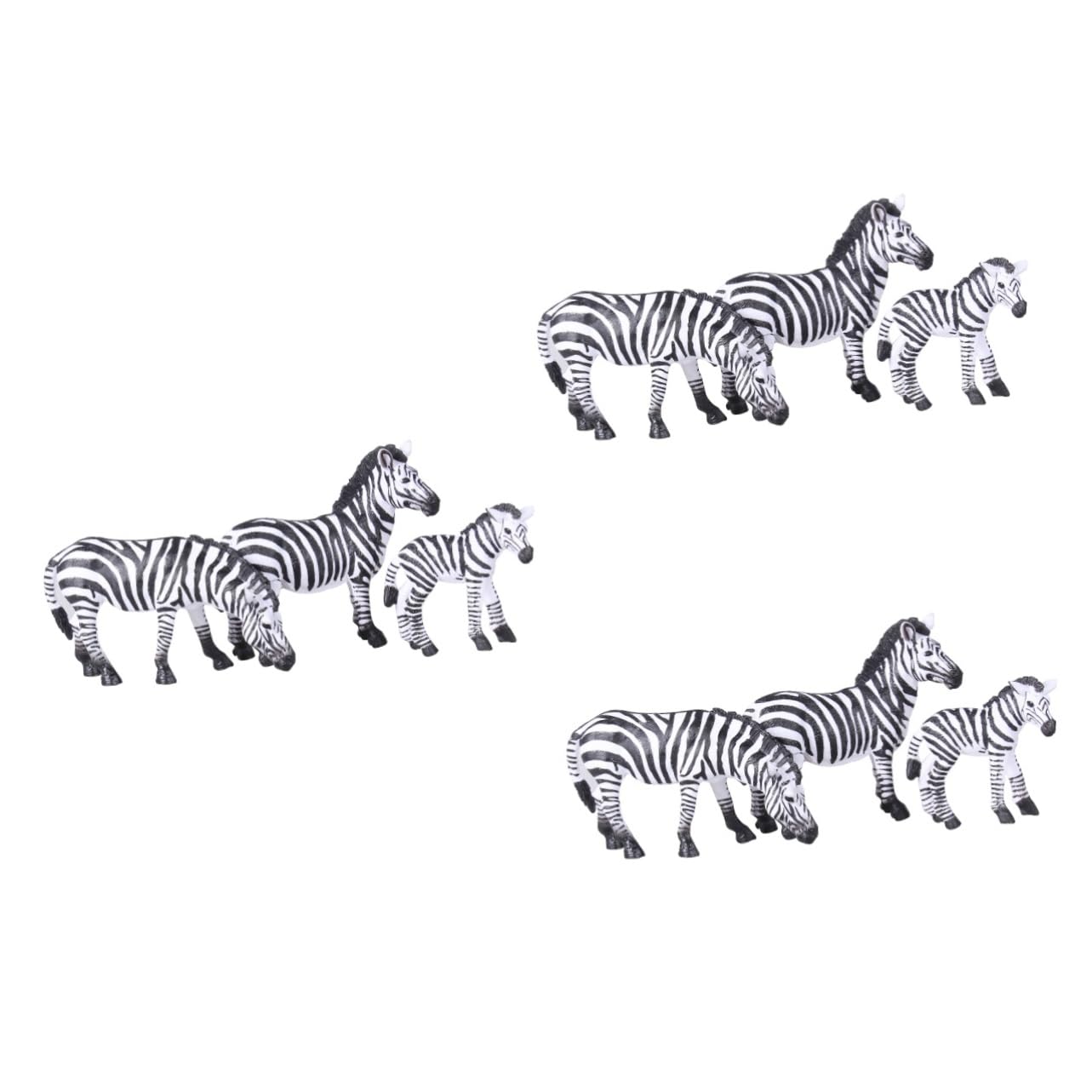 Totority 3 Sets Mini Animal Figures - Zoo Wildlife Toy Playset for Kids with Zebra, Panda & More - Perfect for Educational Play, Birthday Gifts & Safari-Themed Party Decor