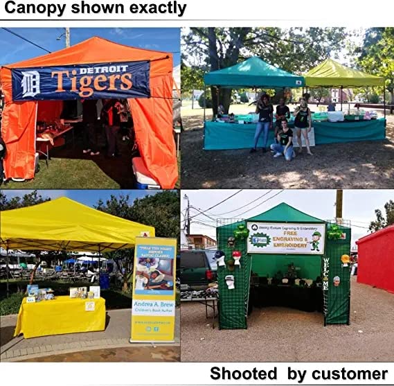 ABCCANOPY Easy Pop Up Canopy Tent with Sidewalls - Commercial Grade White Outdoor Shelter for Parties, Markets & Camping