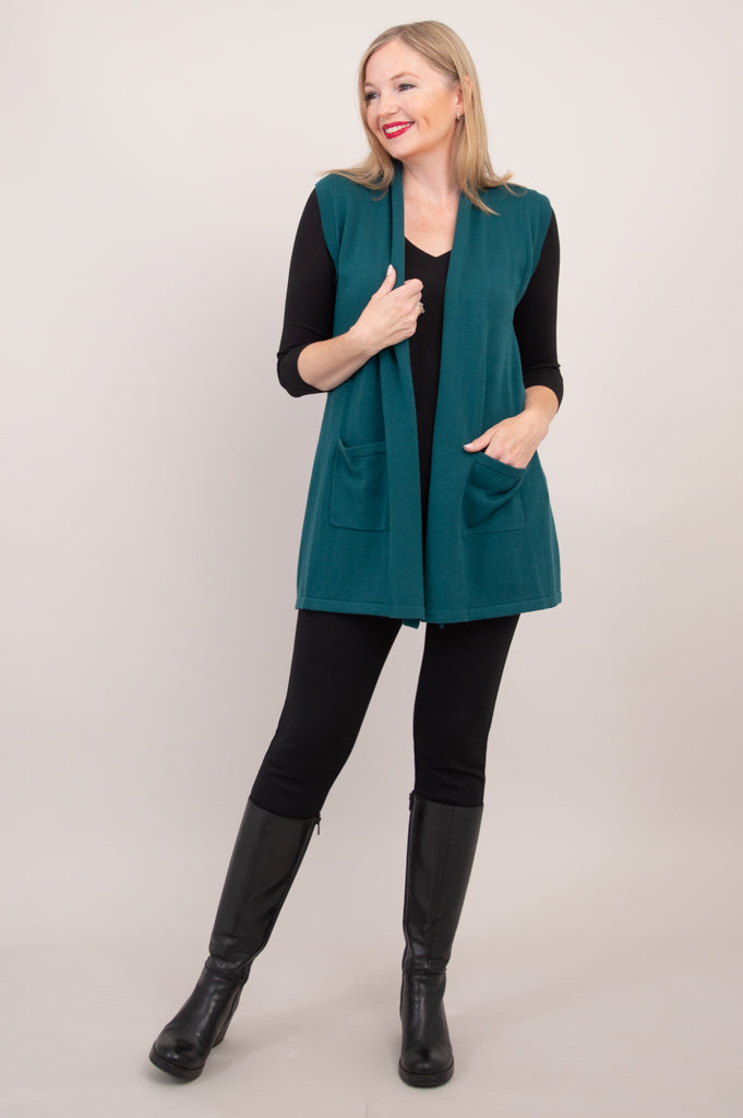 Stylish Jude Cardigan in Teal - Soft Cotton Knit Sweater for Women | Perfect for Casual Outfits, Office Wear & Cozy Evenings