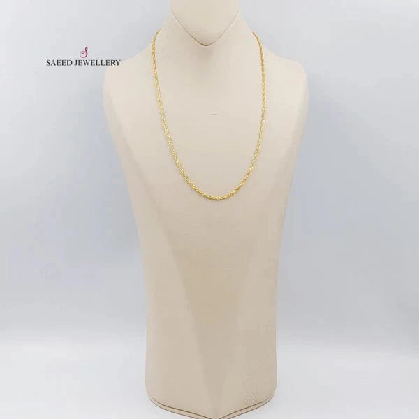 3mm Singapore Chain Necklace for Women - Dainty Gold or Silver Layering Chain - Perfect for Everyday Wear, Gift Giving & Special Occasions