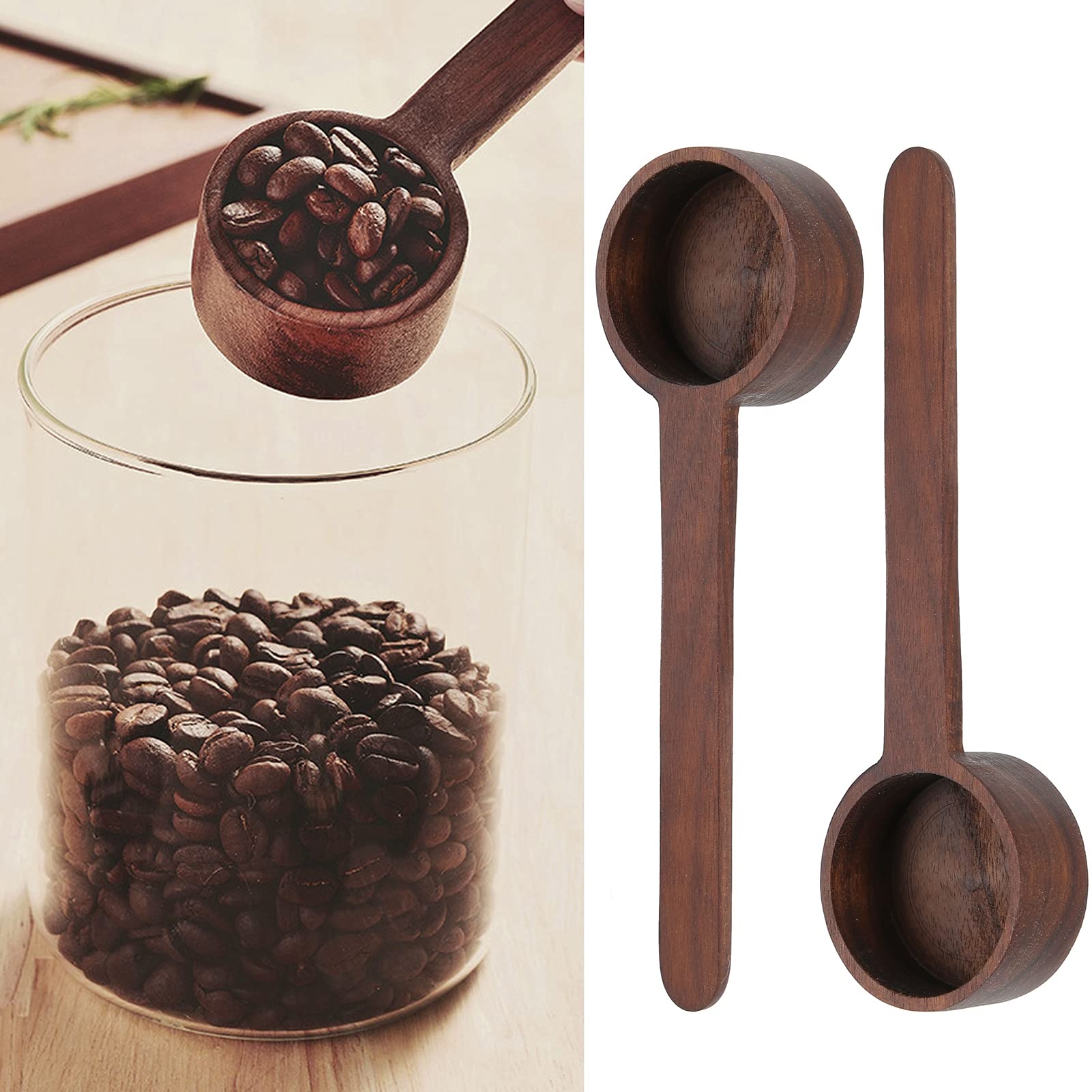 Premium Stainless Steel Coffee Scoop & Tablespoon Measuring Spoon Set - 2Pcs for Kitchen, Restaurant, Office & Home Use - Perfect for Brewing Coffee, Baking & Cooking