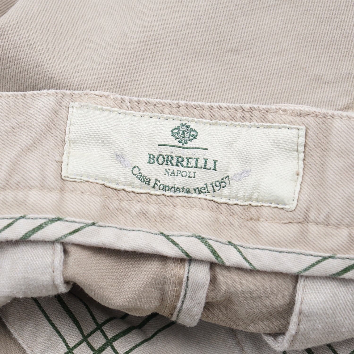 Luigi Borrelli Men's Twill Cotton Pants - Comfortable & Stylish Casual Trousers for Work, Travel & Everyday Wear