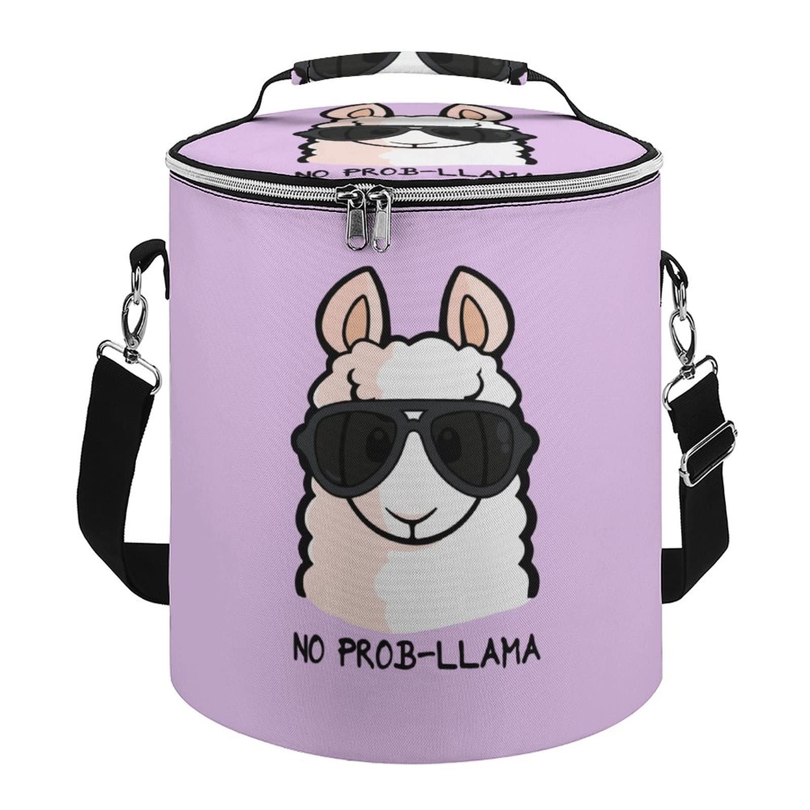 Leakproof Reusable Llama Lunch Tote Bag - Insulated Cooler Box for Office, Picnic, Beach & Outdoor Activities | Eco-Friendly Handbag for Women & Men