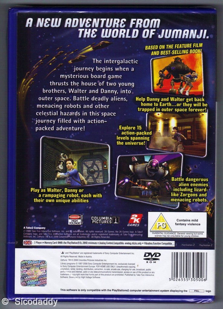 ZATHURA - PlayStation 2 Video Game | Action-Adventure Sci-Fi Game for PS2 Console | Perfect for Family Game Nights & Retro Gaming Enthusiasts