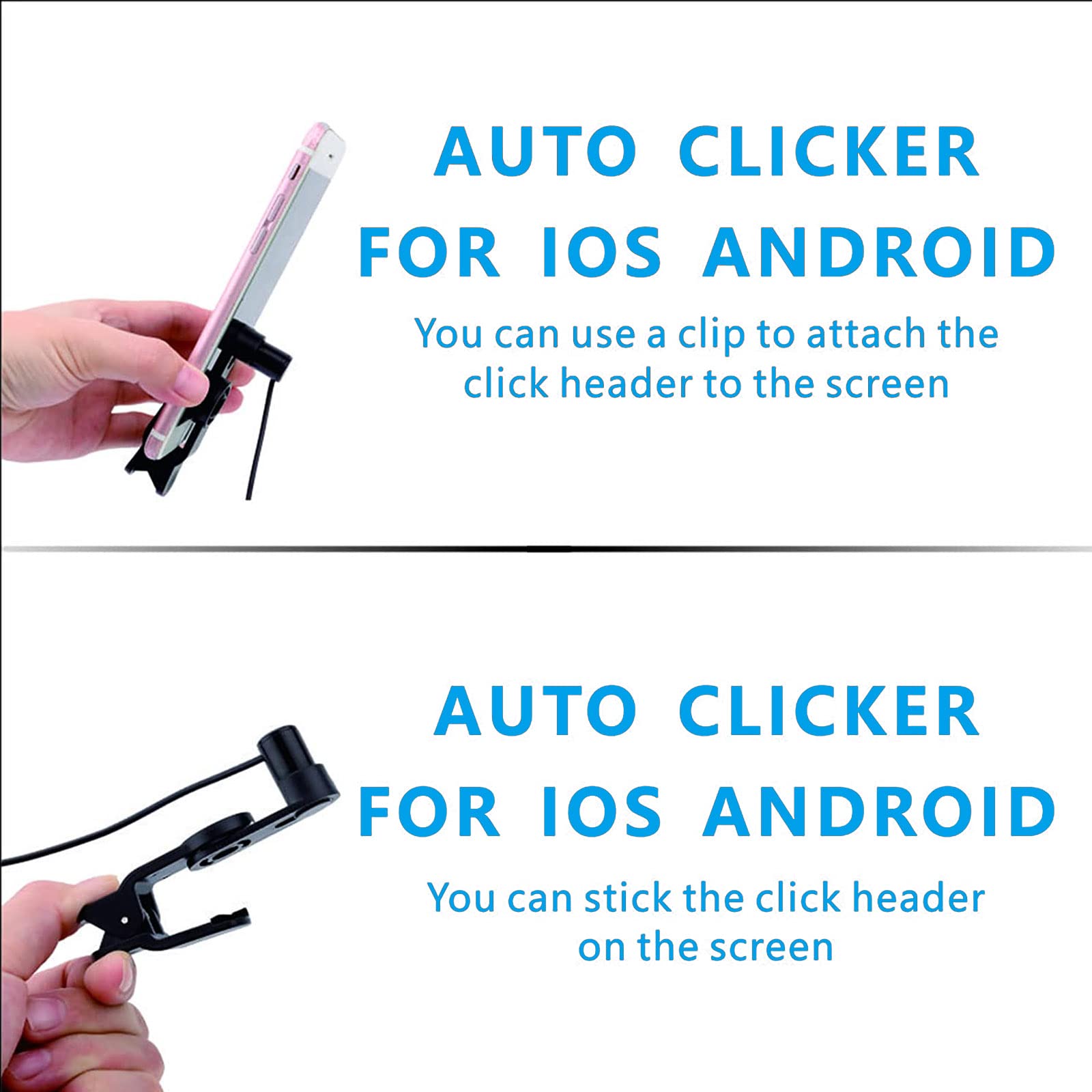 Adjustable Speed Auto Clicker for iPhone, iPad, Android - Multi-Port Physical Click Device with Independent Controls | Perfect for Mobile Games, Reward Apps & Screen Tapping Tasks (D5 Model)