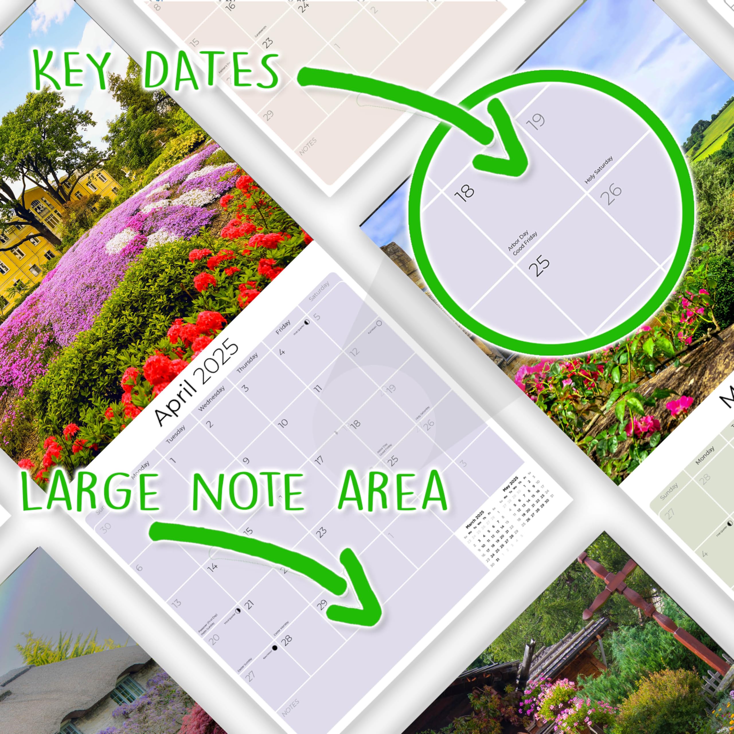 2024-2025 English Gardens Wall Calendar - 12