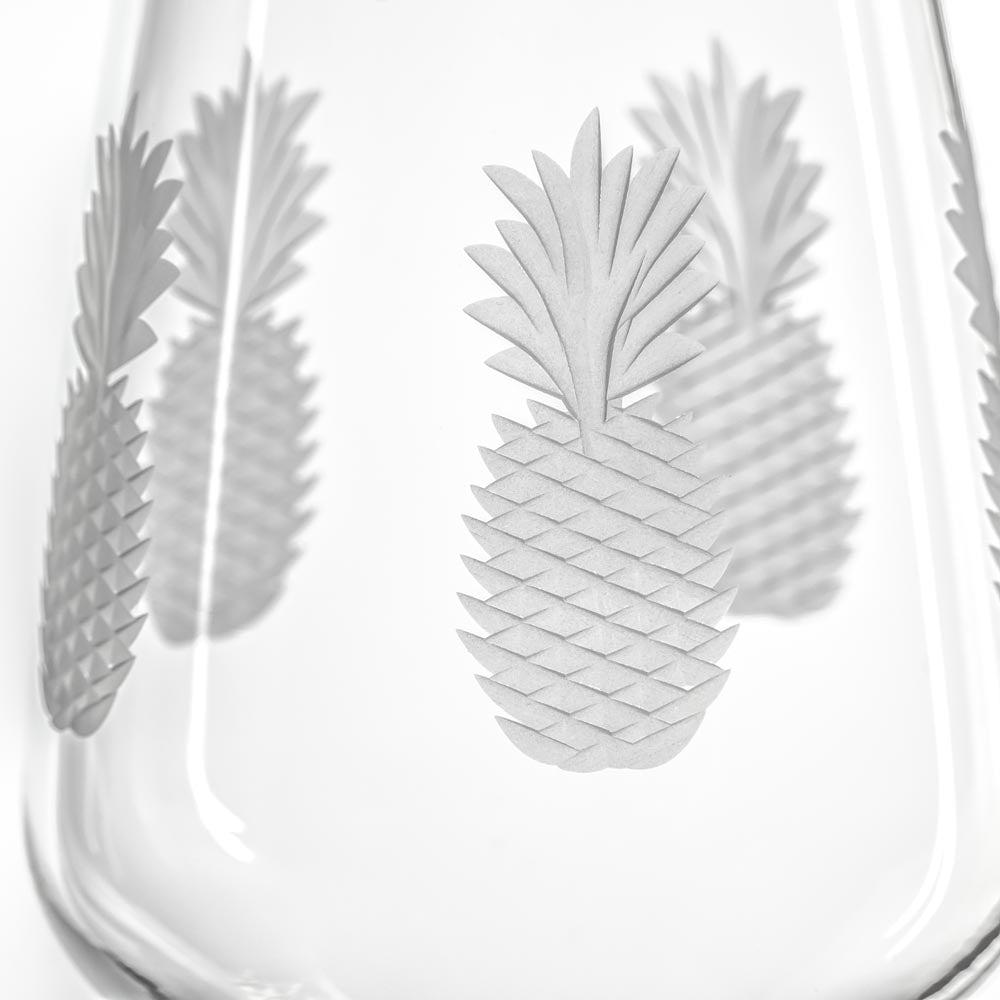 Premium 19.5oz All-Purpose Wine Glasses Set of 12 - Perfect for Parties, Weddings & Home Entertaining - Durable Fresh Pineapple Design Stemware for Red Wine, White Wine & Cocktails