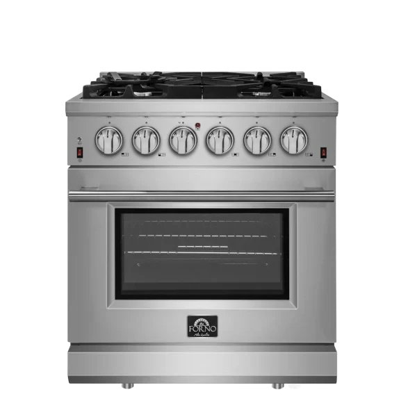 Forno 30-Inch Dual Fuel Range, Dishwasher & 60-Inch Refrigerator Appliance Package - Premium Kitchen Bundle for Modern Homes & Professional Chefs