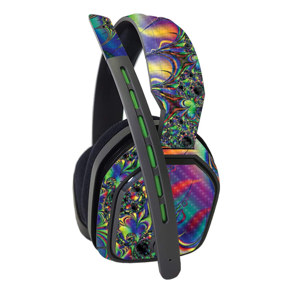 MightySkins Carbon Fiber Skin for Astro A10 Headset - Acid Finish | Protective & Durable Textured Cover | Easy to Apply & Remove | Made in USA | Perfect for Gaming, Streaming & Travel Protection