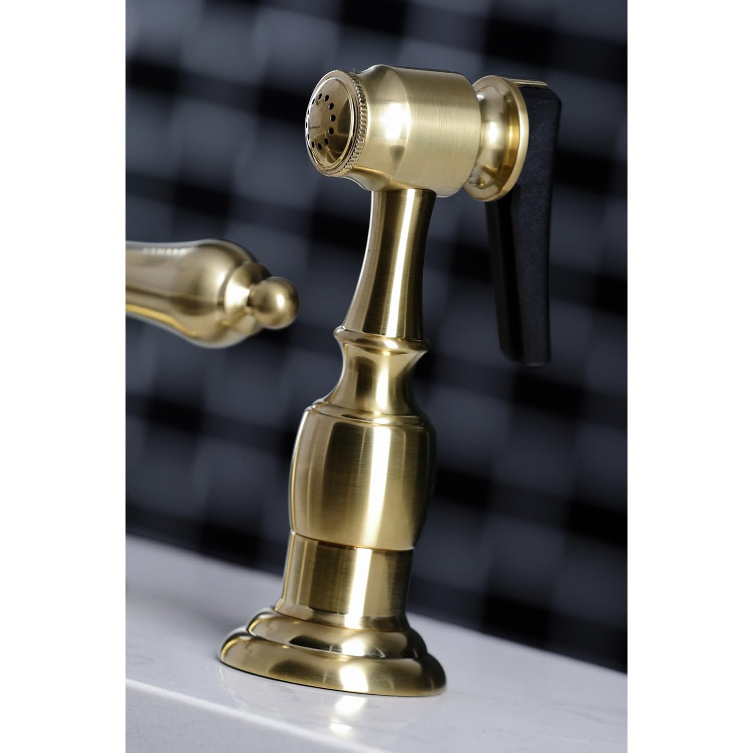 Kingston Brass KB1795ALBS Heritage 8-Inch Centerset Kitchen Faucet in Oil Rubbed Bronze - Durable & Stylish for Modern Farmhouse & Traditional Kitchens