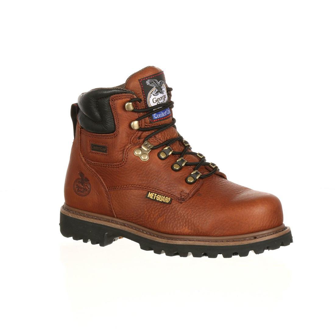 Steel Toe Work Boots with Internal Metatarsal Guard - Heavy Duty Safety Shoes for Construction, Warehouse & Industrial Work