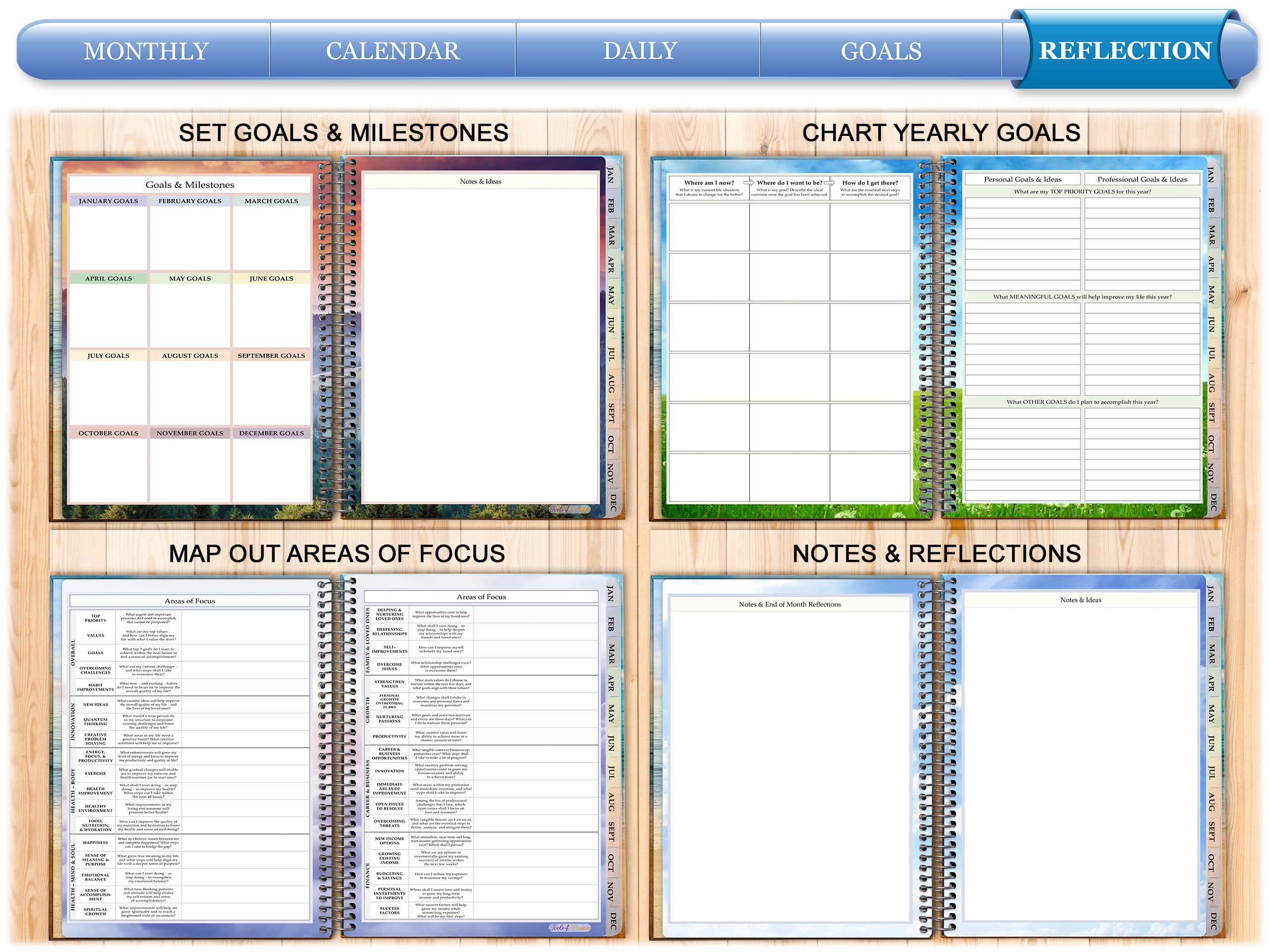 Tools4Wisdom 2025 Planner - October 2024 to December 2025 Academic Planner - 8.5