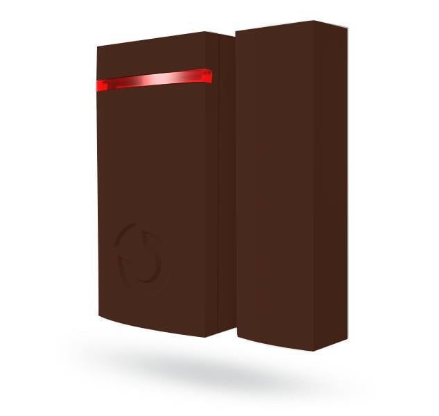 JA 151MB Wireless Mini Magnetic Contact Sensor - Brown | Home Security & Window/Door Alarm System for Smart Homes