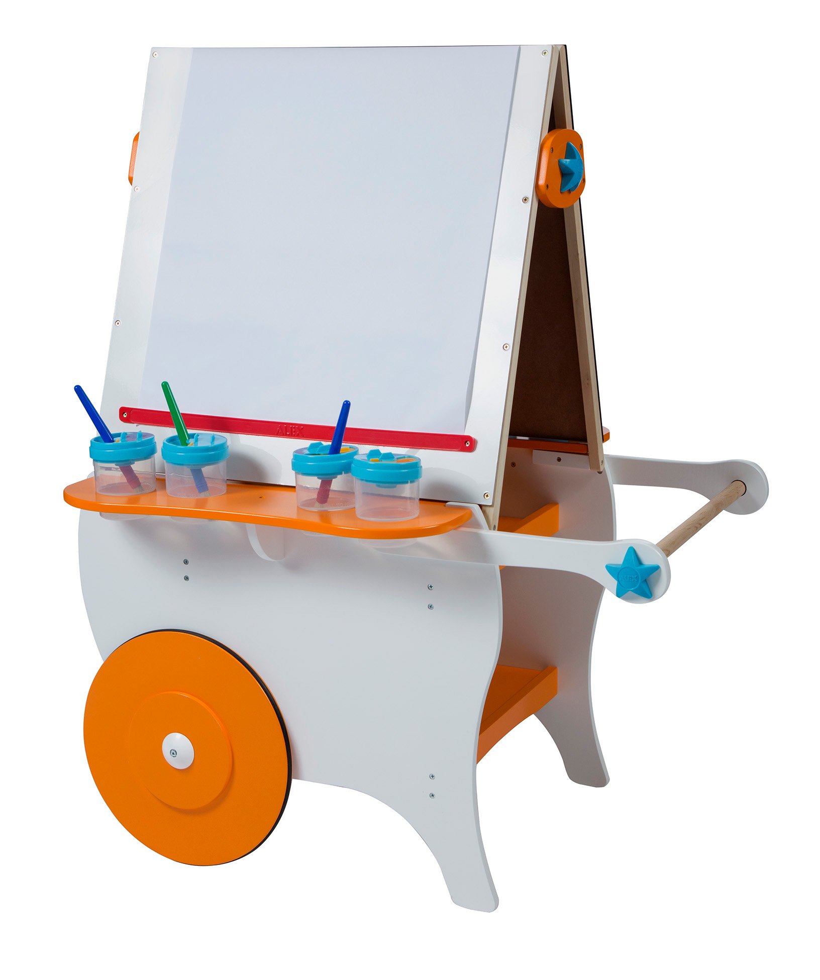 ALEX Toys Artist Studio Super Rolling Art Center - White | Kids Art Easel & Craft Station for Painting, Drawing & Creativity | Perfect for Home, Classroom & Playroom