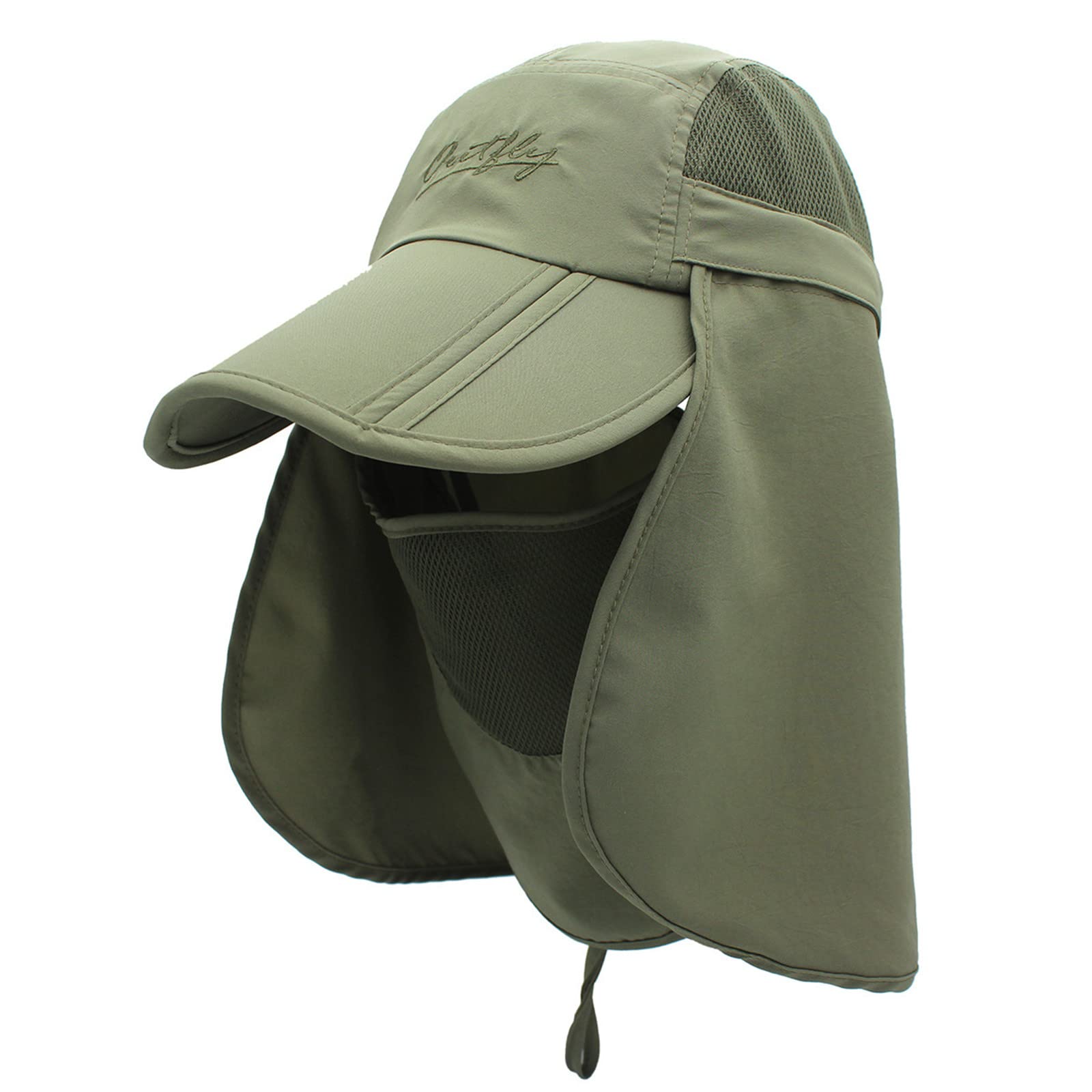 UPF 50+ Sun Protection Hat for Men & Women - Wide Brim Fishing Hat with Neck Flap - UV Blocking Summer Outdoor Hat for Beach, Golf, Hiking & Travel - Adjustable Unisex Adult & Toddler Sun Hat