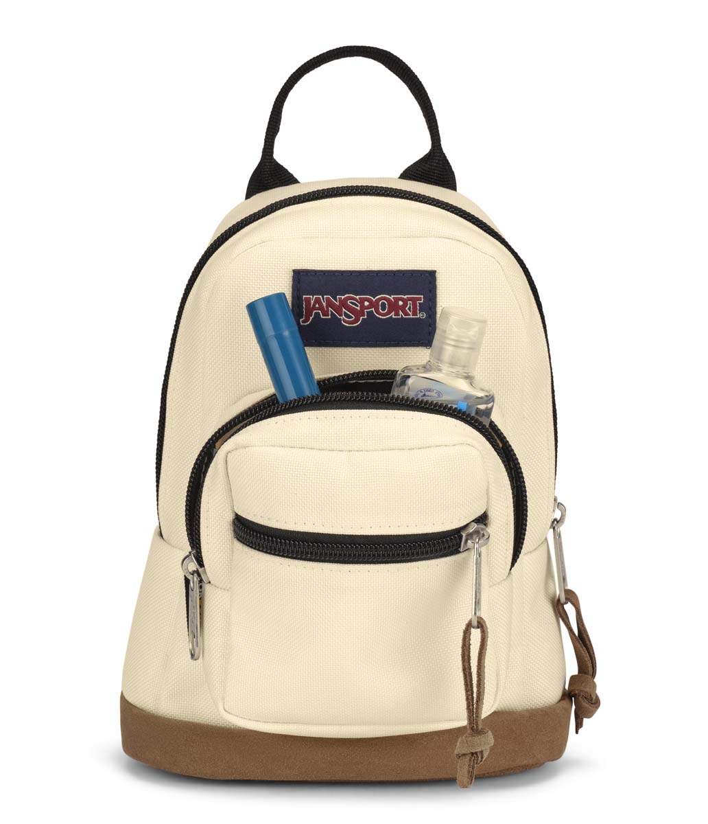 JanSport Right Pack Mini Backpack - Lightweight & Durable School Bag for Women & Teens (Coconut Color) - Perfect for College, Travel & Everyday Use